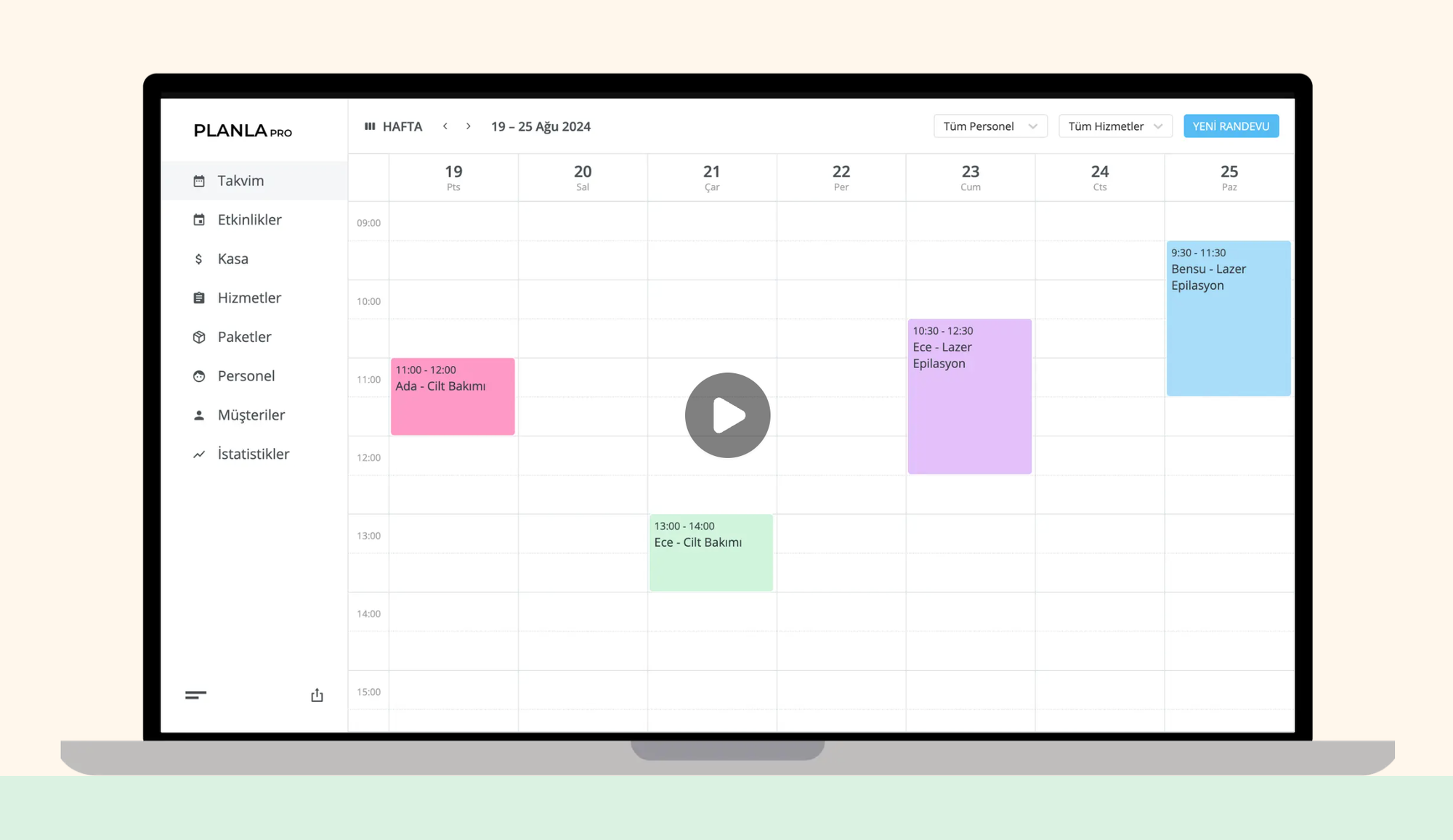 Güzellik Salonu Randevu Programı