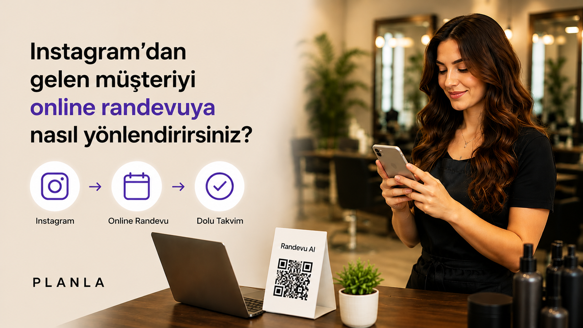 Instagram’dan online randevu alan güzellik salonu işletmesi