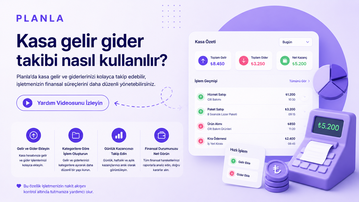 Kasa gelir gider takibi nasıl kullanılır?