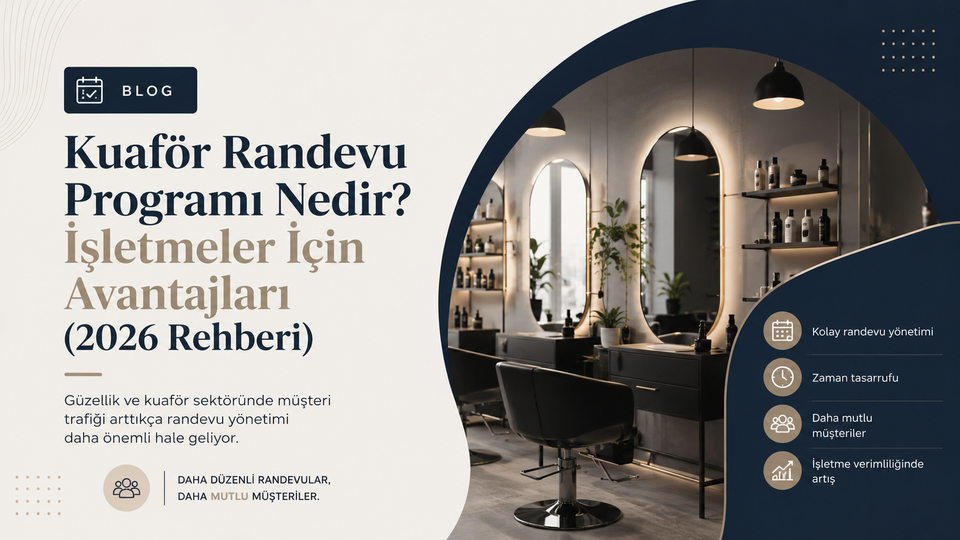 Kuaför Randevu Programı Nedir? İşletmeler İçin Avantajları (2026 Rehberi)