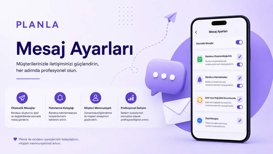 Mesaj Ayarları nasıl yapılır?