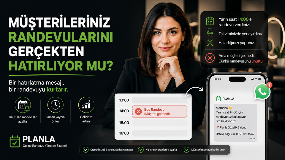 Müşterileriniz Randevularını Gerçekten Hatırlıyor mu?