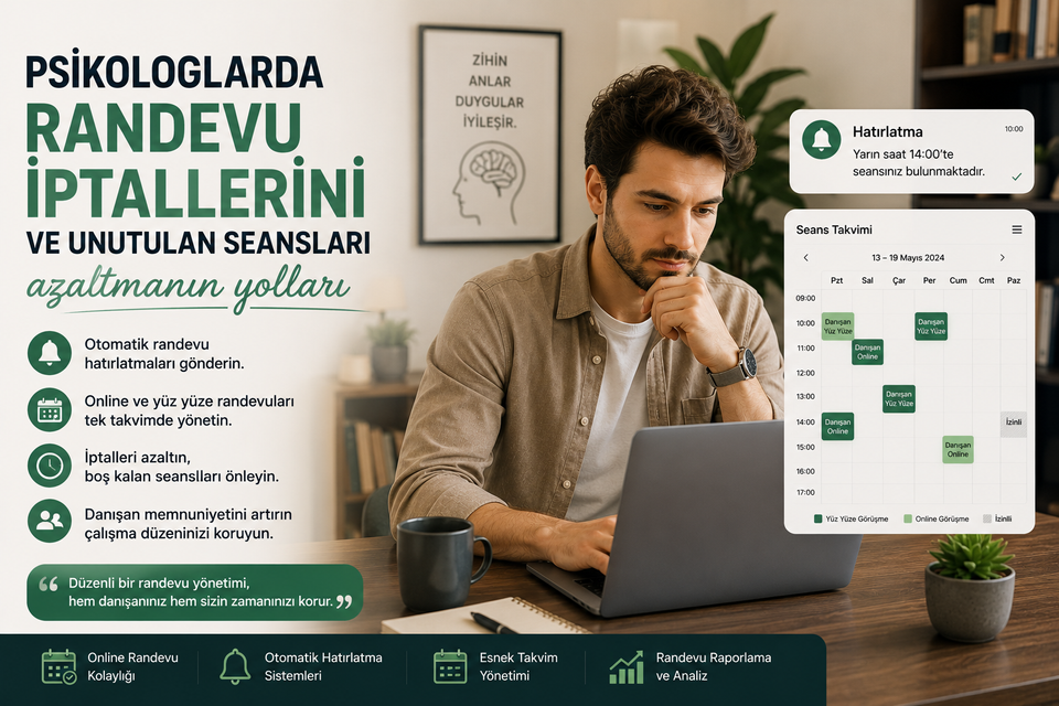 Psikologlarda Randevu İptallerini ve Unutulan Seansları Azaltmanın Yolları
