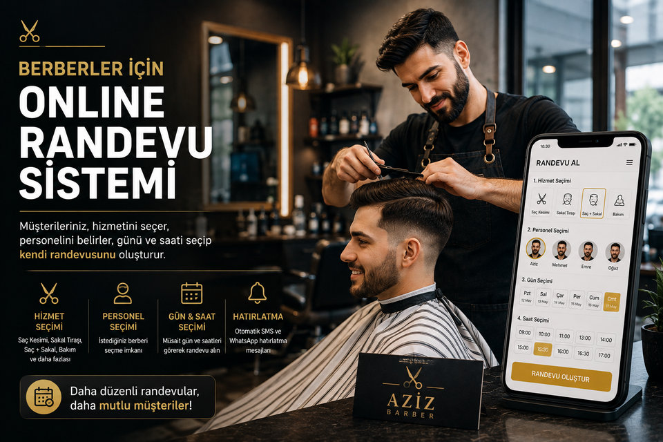 Berberler İçin Online Randevu Sistemi Nasıl Çalışır?
