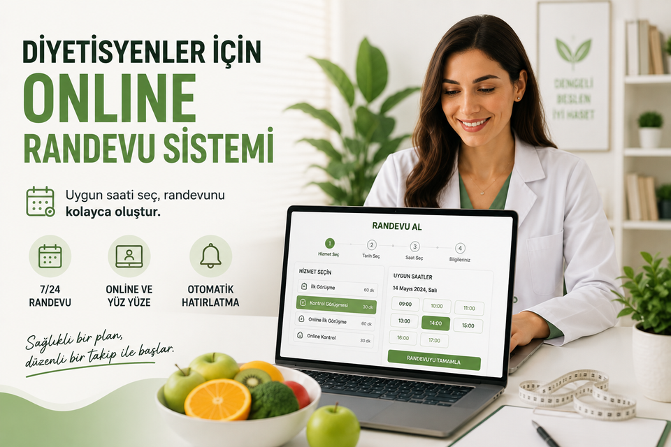 Diyetisyenler İçin Online Randevu Sistemi Nasıl Çalışır?