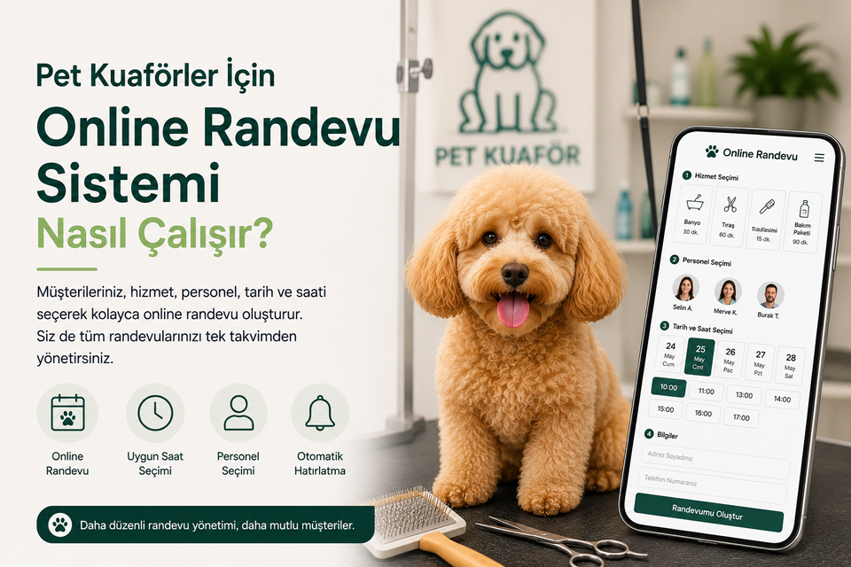 Pet Kuaförler İçin Online Randevu Sistemi Nasıl Çalışır?